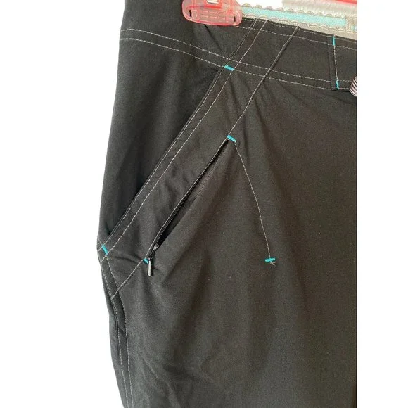 Novara Cycling Pants Crop Large Women's Capri Padded Liner Black Embroidered - Picture 10 of 16